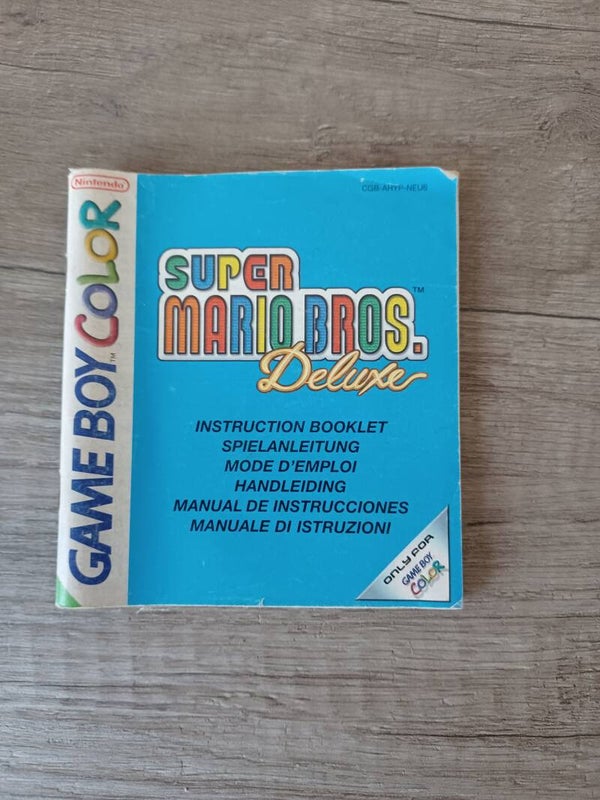 notice du jeu gameboy color , super mario bros deluxe , occasion
