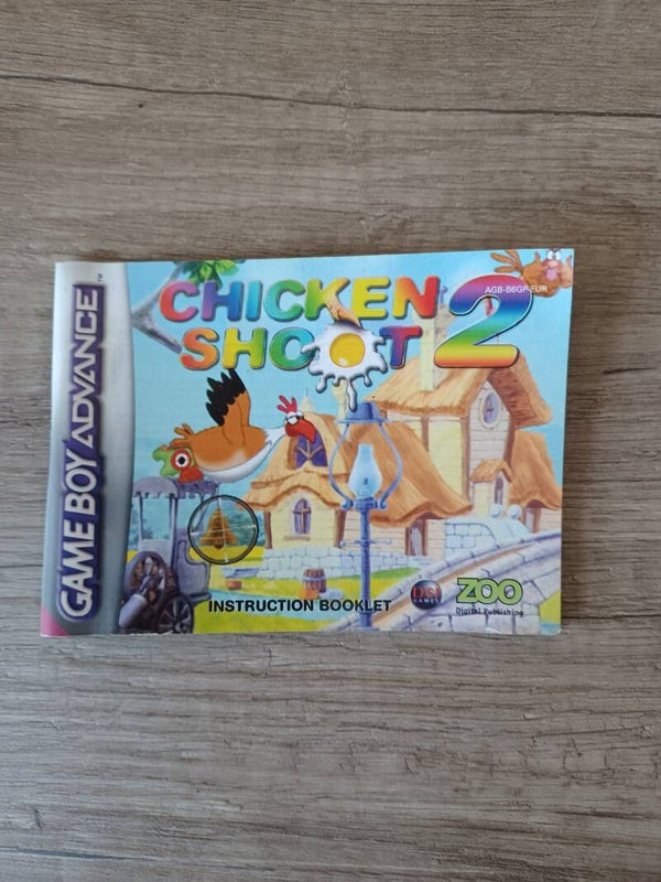 notice du jeu gameboy advance , chicken shoot 2 , occasion