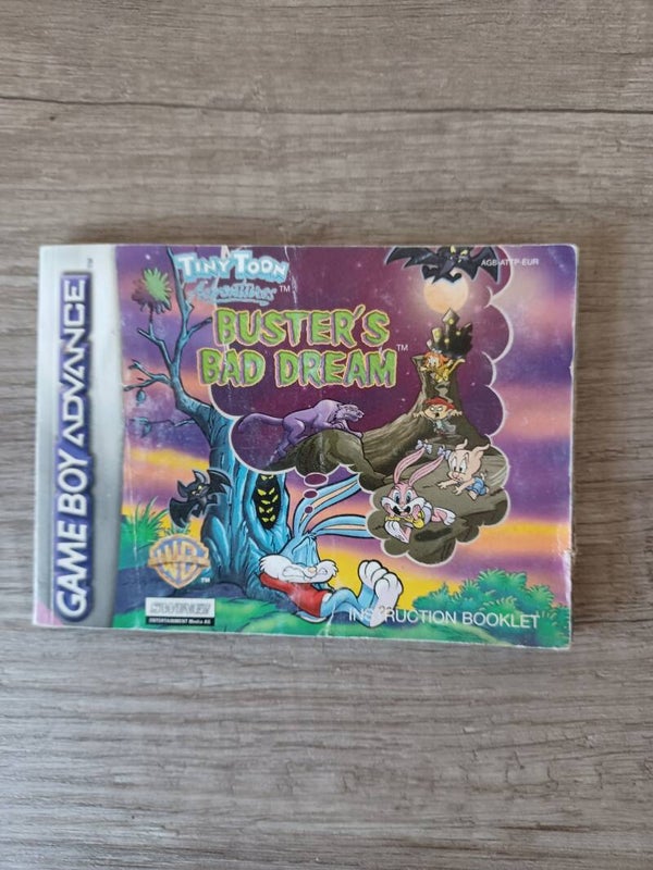 notice du jeu gameboy advance , tiny toon buster's bad dream , occasion