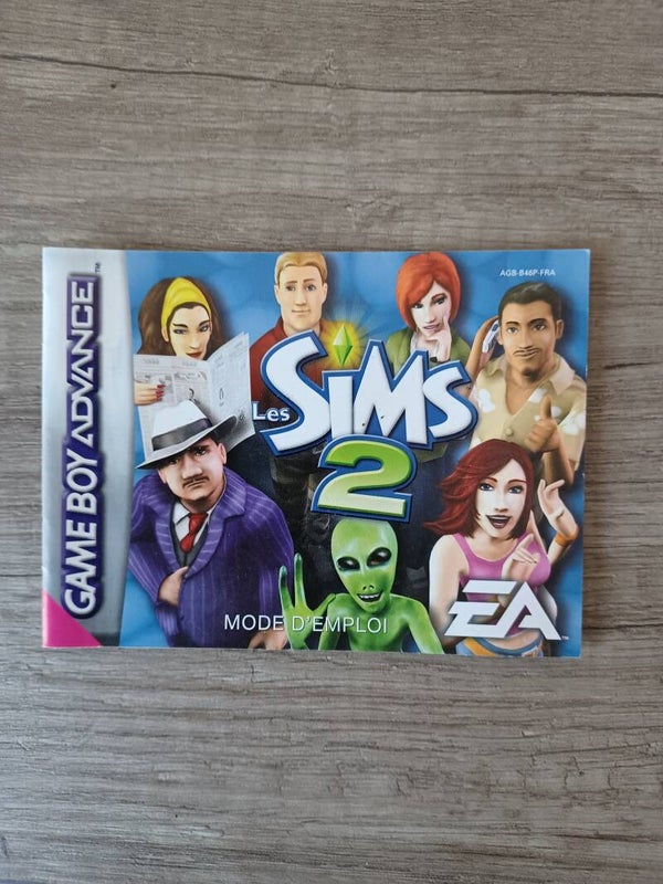 notice du jeu gameboy advance , les sims 2 , occasion