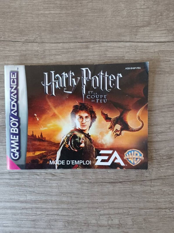 notice du jeu gameboy advance , harry potter et la coupe de feu , occasion