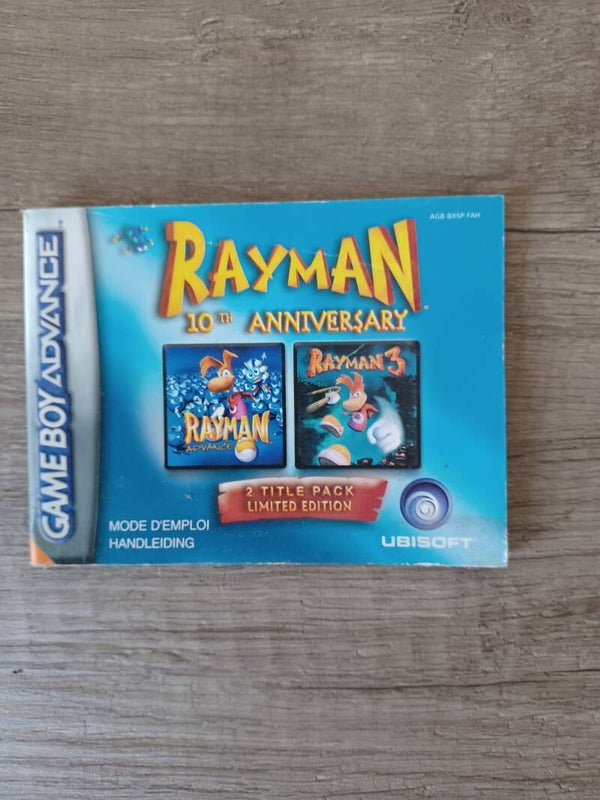 notice du jeu gameboy advance , rayman 10e anniversaire , occasion