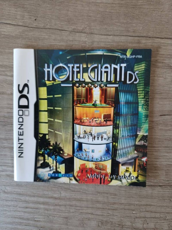 notice du jeu ds , hotel giant ds , occasion