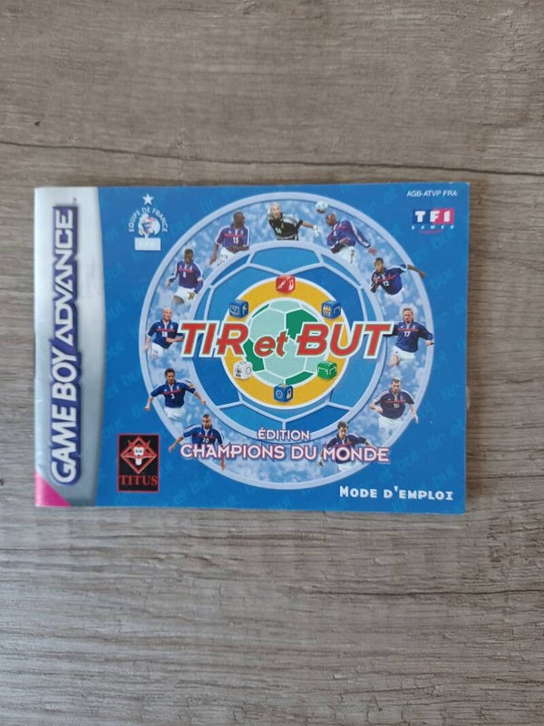 notice du jeu  gameboy advance , tir et but , occasion