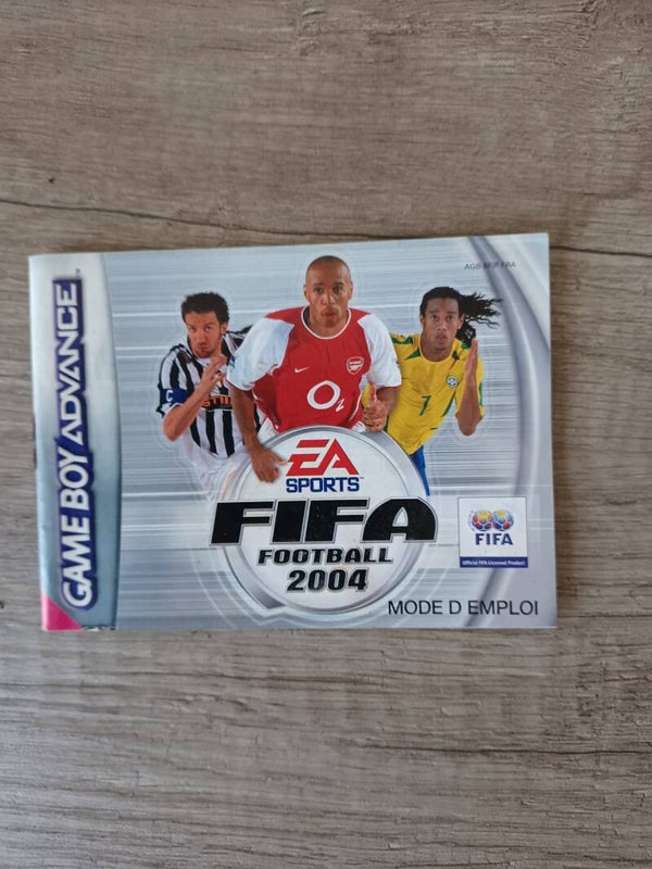 notice du jeu  gameboy advance , fifa football 2004 , occasion