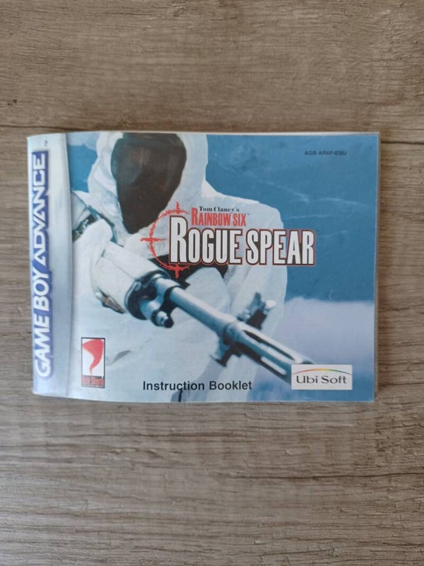notice du jeu  gameboy advance , rainbow six rogue spear , occasion
