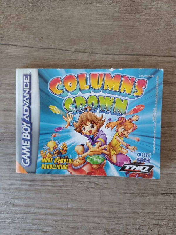 notice du jeu  gameboy advance , columns crown , occasion