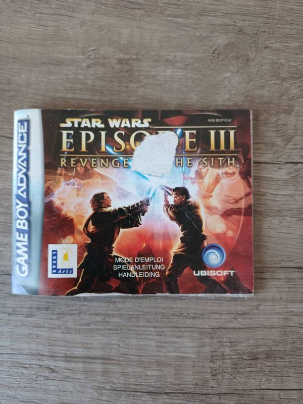 notice du jeu  gameboy advance , star wars episode 3 , occasion