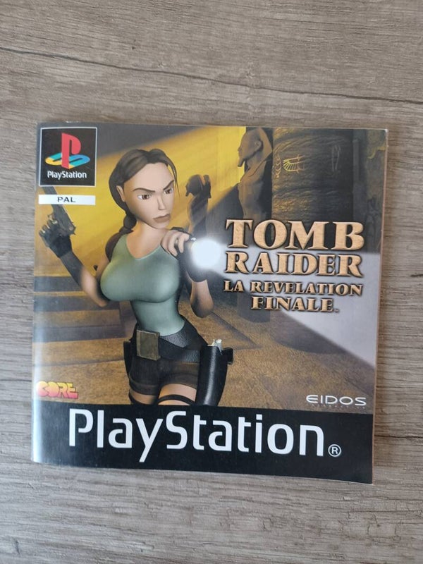 notice du jeu ps1 , tomb raider la revelation finale , occasion
