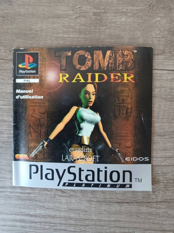 notice du jeu ps1 , tomb raider , occasion