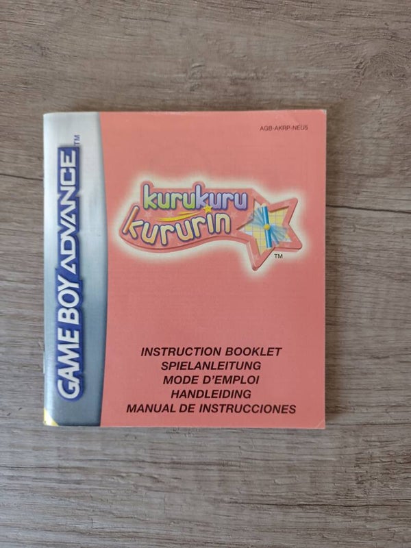 notice du jeu gameboy advance , kurukuru kururin , occasion