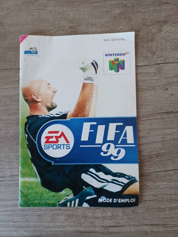 notice du jeu nintendo 64 , fifa 99 , occasion