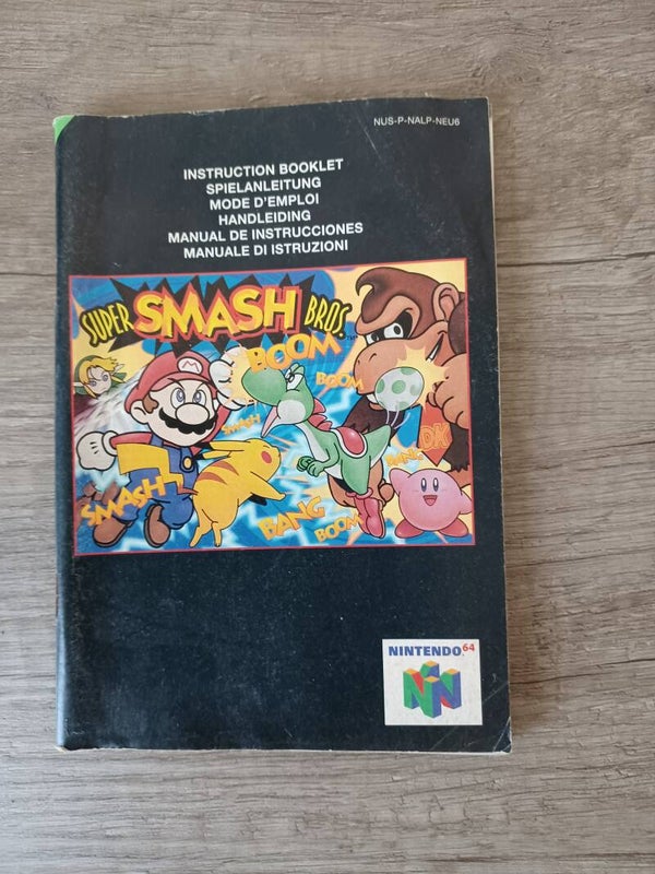 notice du jeu nintendo 64 , super smash bros , occasion