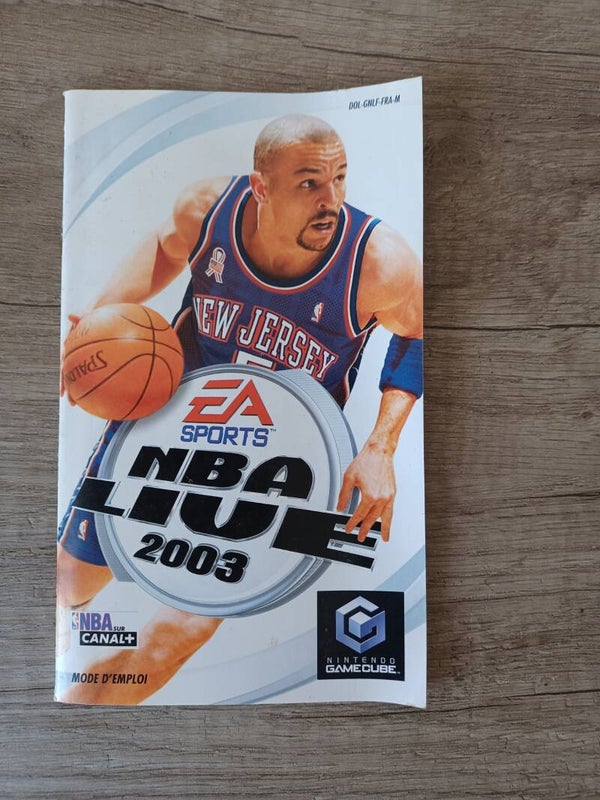 notice du jeu gamecube , nba live 2003, occasion