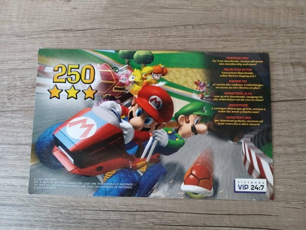 points vip mario kart gamecube 250 , non gratté , occasion