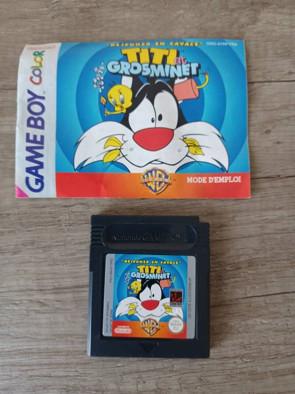 jeu et notice gameboy color , titi et grosminet , occasion