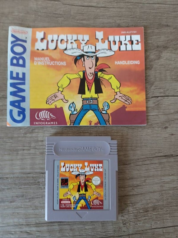 jeu et notice gameboy , lucky luke , occasion