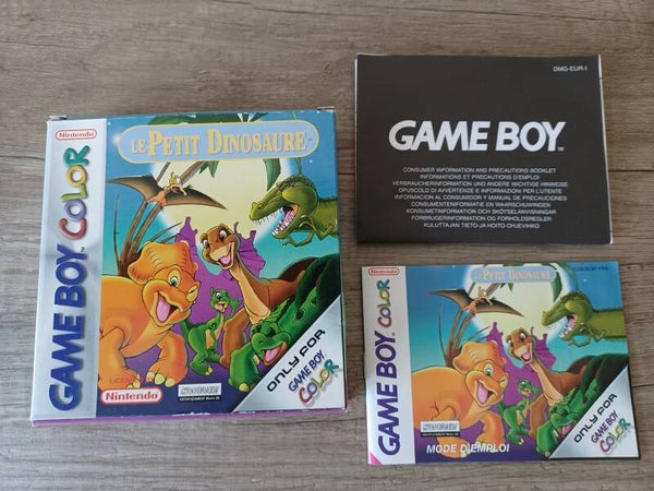 boite vide du jeu gameboy color , le petit dinosaure , occasion