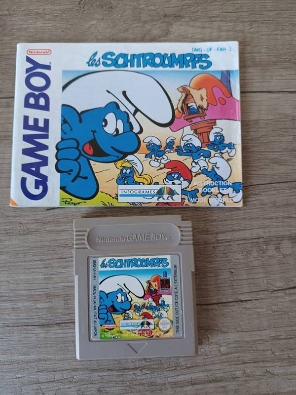 jeu et notice gameboy , les schtroumpfs, occasion