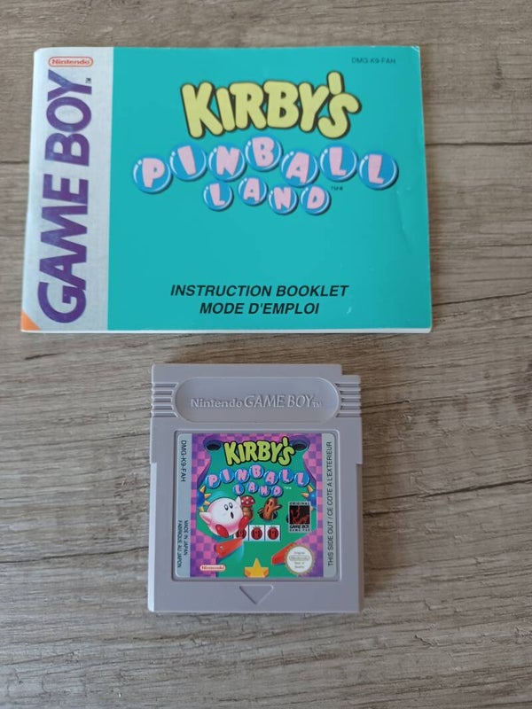 jeu et notice gameboy , kirby's pinball land , occasion