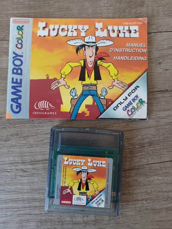 jeu et notice gameboy color , lucky luke, occasion