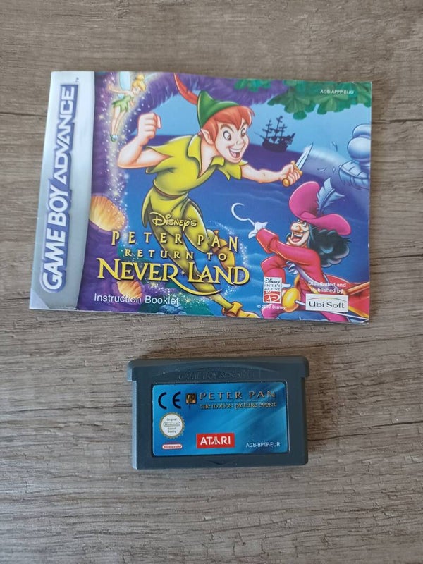 jeu et notice gameboy advance , peter pan , occasion