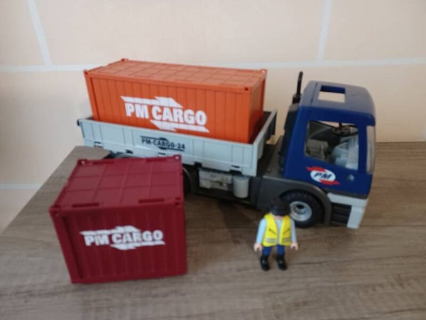 playmobil , camion et containers , occasion