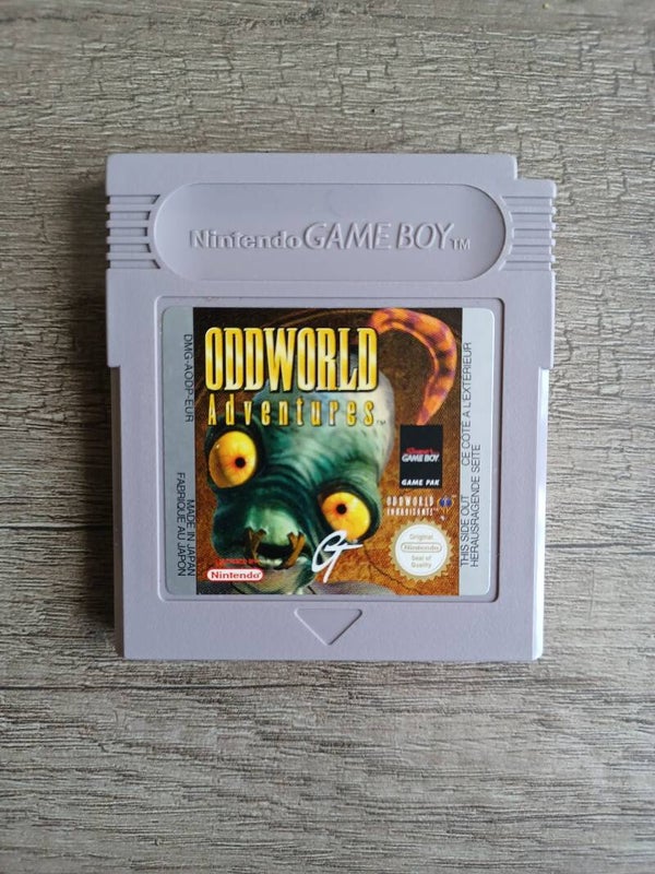 jeu gameboy , oddworld adventures , occasion