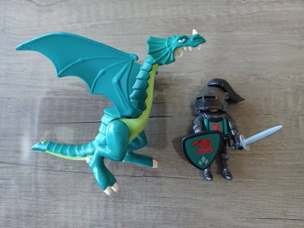 playmobil , chevalier et dragon, occasion