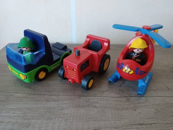 playmobil 123 , lot de 3 vehicules , occasion