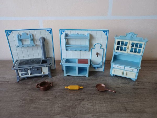 playmobil , meubles de cuisine ancienne , occasion