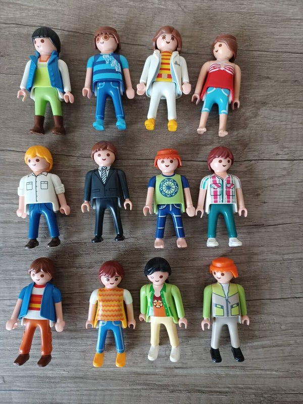 playmobil , lot de 12 personnages classiques , occasion
