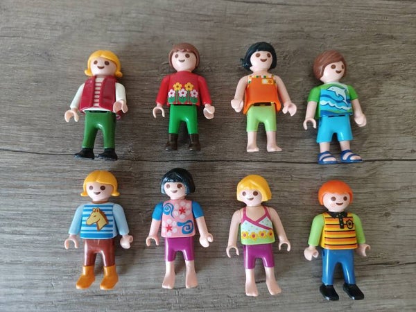 playmobil , lot de 8 enfants , occasion