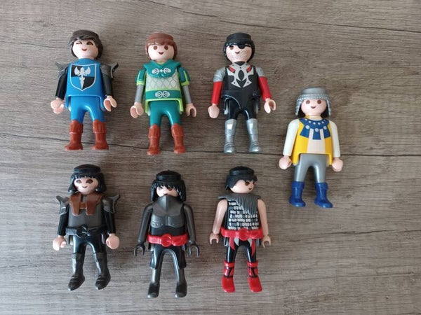playmobil , lot de 7 chevaliers , occasion
