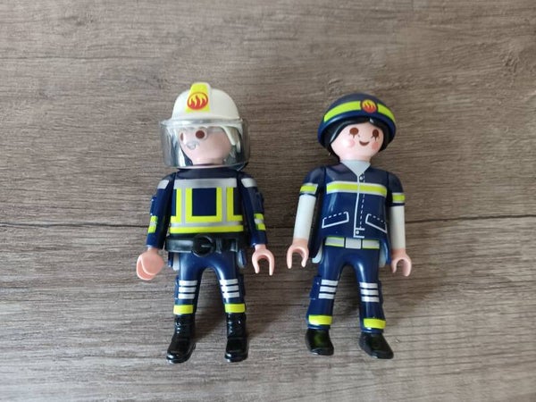 playmobil , lot de 2 pompiers , occasion