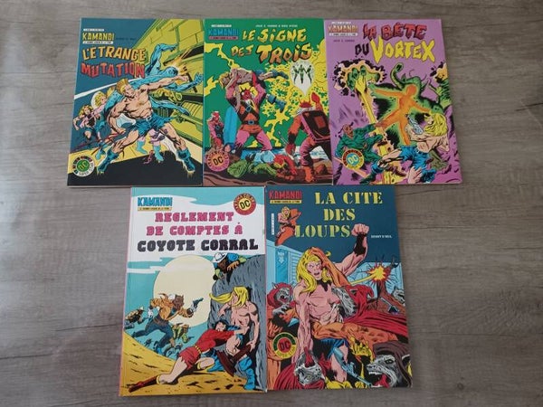 lot de 5 bd kamandi  , artima ,  (année 1981 a 82) , occasion