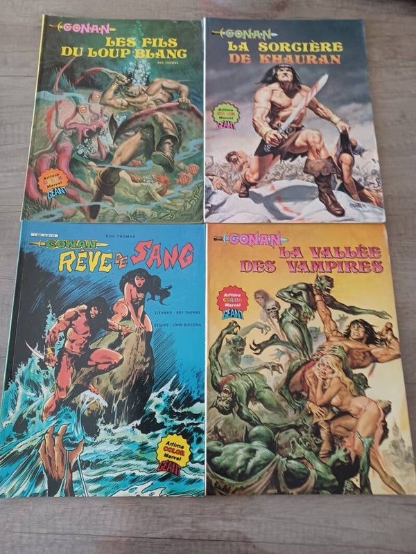 lot de 4 bd conan geant , artima ,  (année 1981 et 82) , occasion