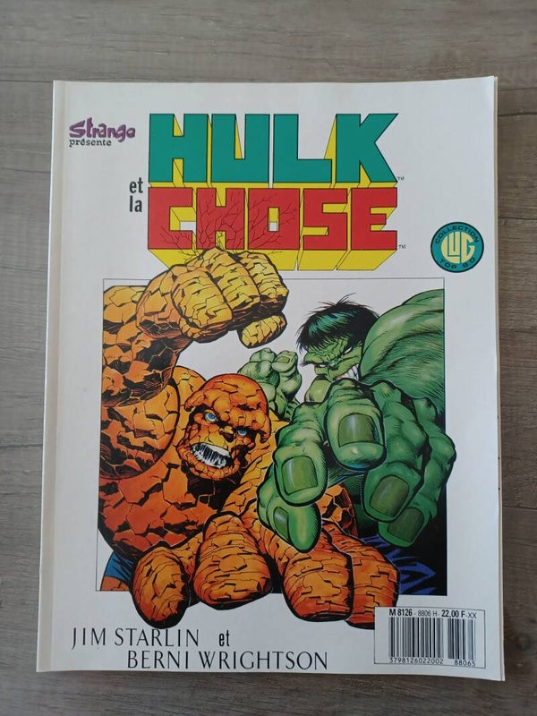bd hulk et la chose , strange,  (année 1988) , occasion
