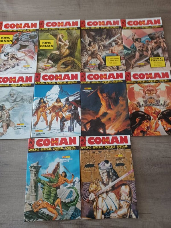 lot de 10 bd super conan special , marvel (années 1986 a 89) , occasion