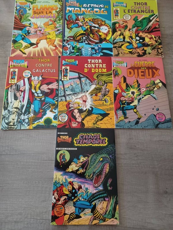 lot de 7 bd thor le fils d'odin (années 1980) , occasion