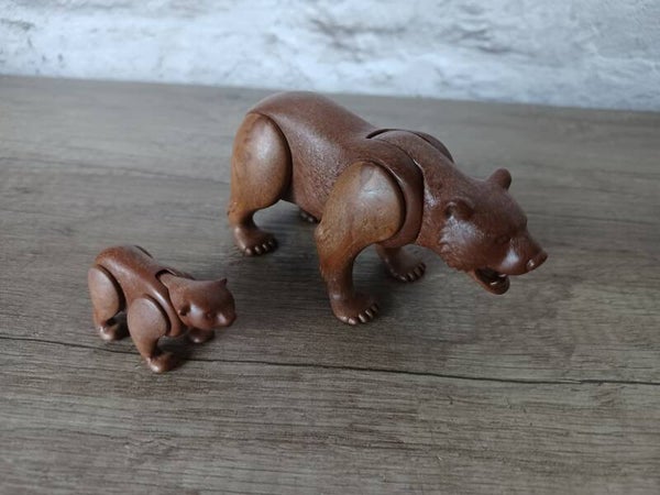 playmobil , ours brun et son petit , occasion