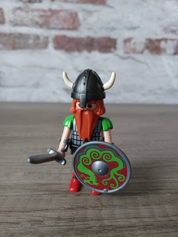 playmobil , guerrier viking vert,  altaya , occasion