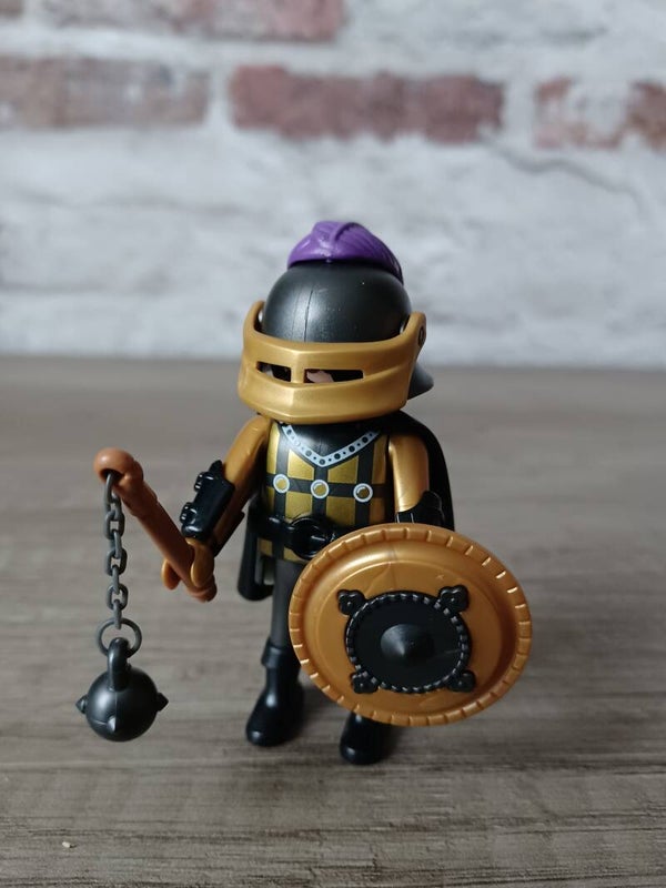 playmobil , chevalier noir et or , altaya , occasion