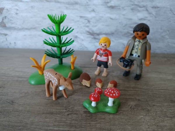 playmobil , animaux de la foret et photographe , occasion