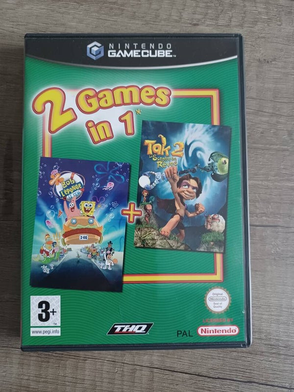 2 jeux gamecube bob l'eponge et tak 2 , occasion