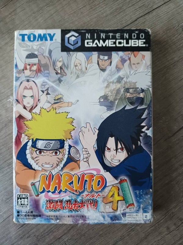 jeu gamecube japonais , naruto 4 , occasion