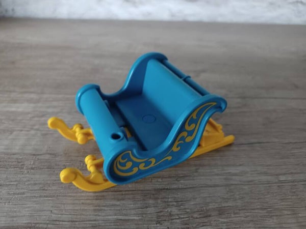 playmobil traineau bleu et jaune , occasion