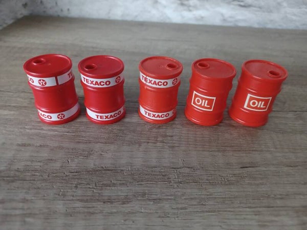 playmobil lot de 5 bidons d'huile , occasion