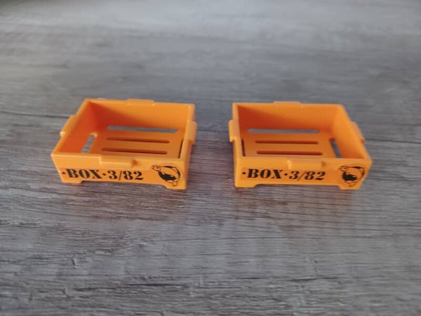 playmobil lot 2 cagettes oranges , occasion