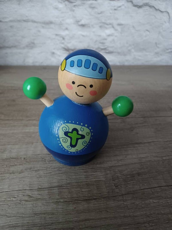 tirelire en bois chevalier , occasion